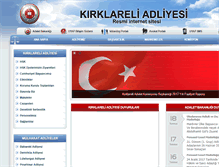 Tablet Screenshot of kirklareli.adalet.gov.tr